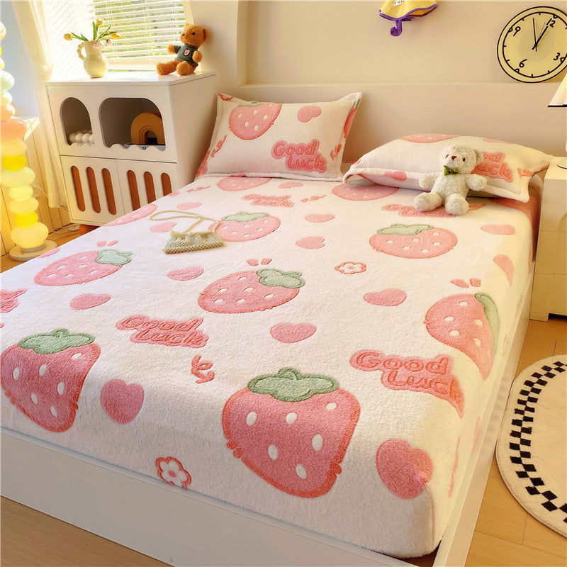 Soft Plush Cartoon-Themed Bedspread