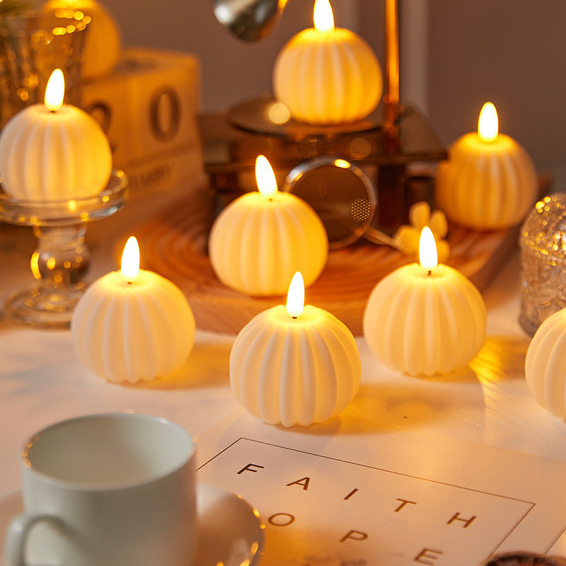 Decorative LED real wax candle in crystal look