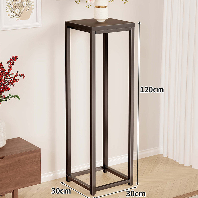 Tall Metal Plant Stand Pedestal with Square Top Minimalist Frame