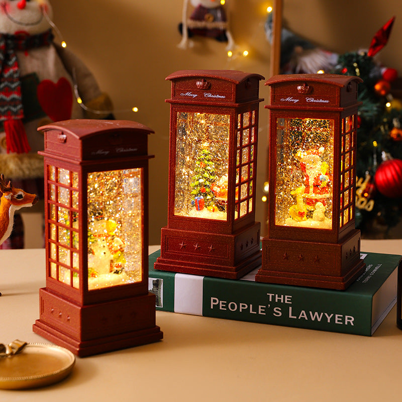 Nostalgic Christmas lantern with snowman motif