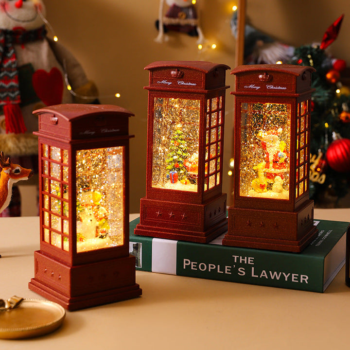 Nostalgic Christmas lantern with snowman motif