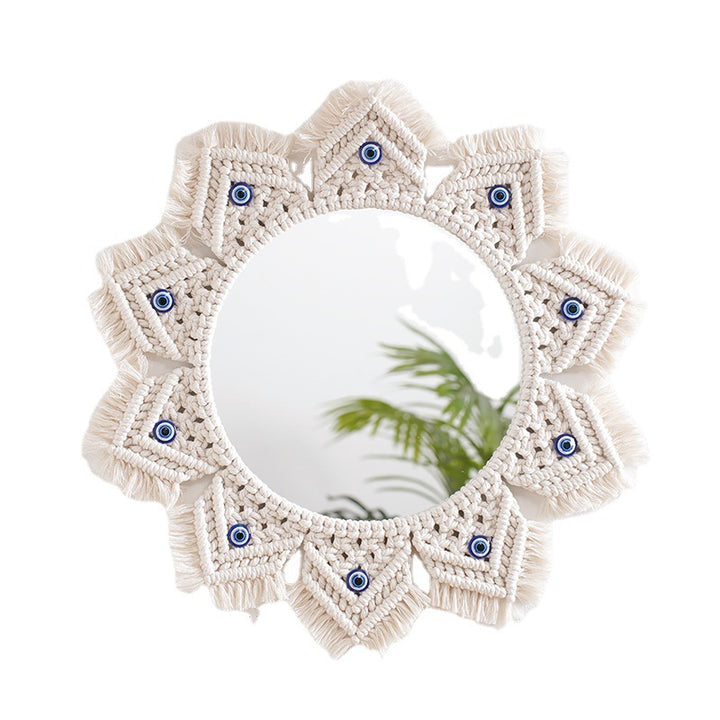 Macramé Decorative Round Mirror