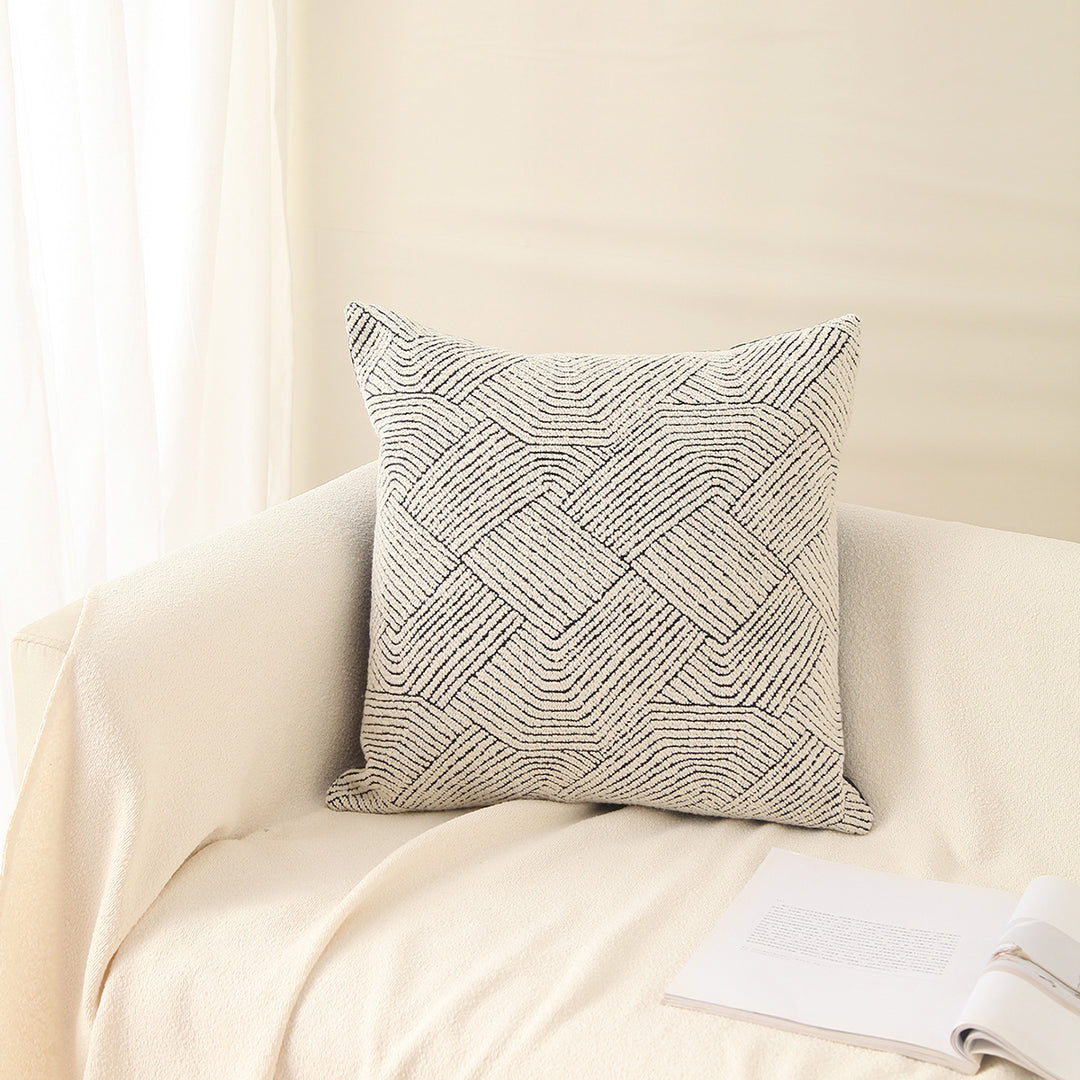 Textured Weave Throw Pillow for Sofa Decor
