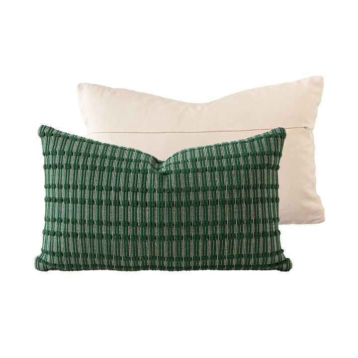 Cotton cushion duo with handwoven texture and hidden zipper