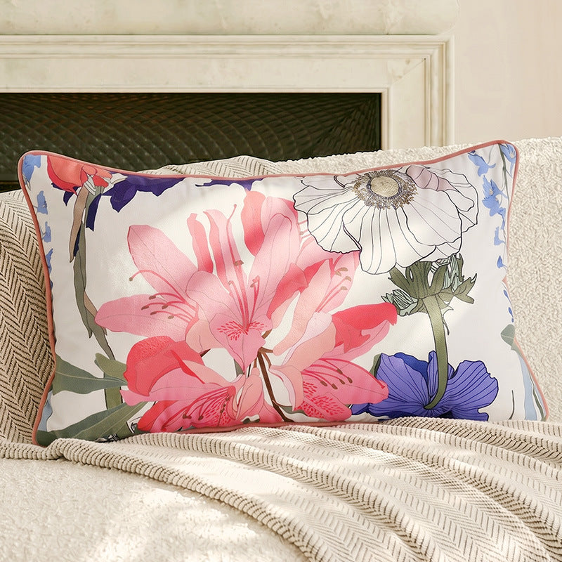 Artistic Butterfly Embroidered Decorative Throw Pillow