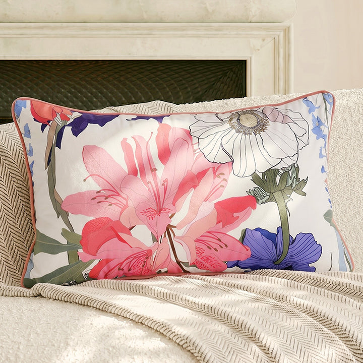 Artistic Butterfly Embroidered Decorative Throw Pillow
