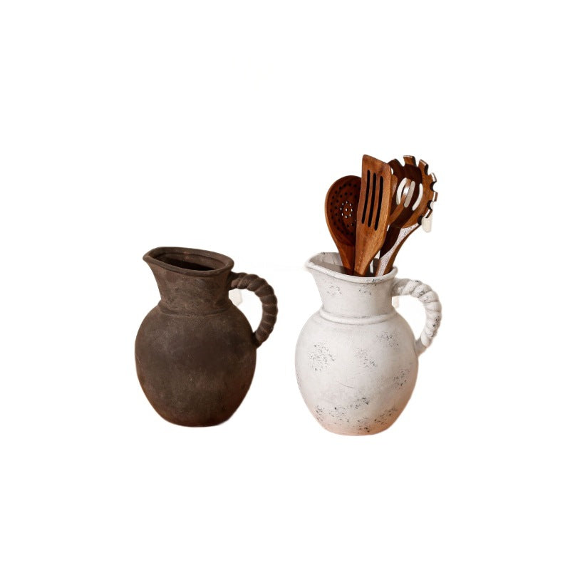 Elegant and Rustic Ceramic Carafe