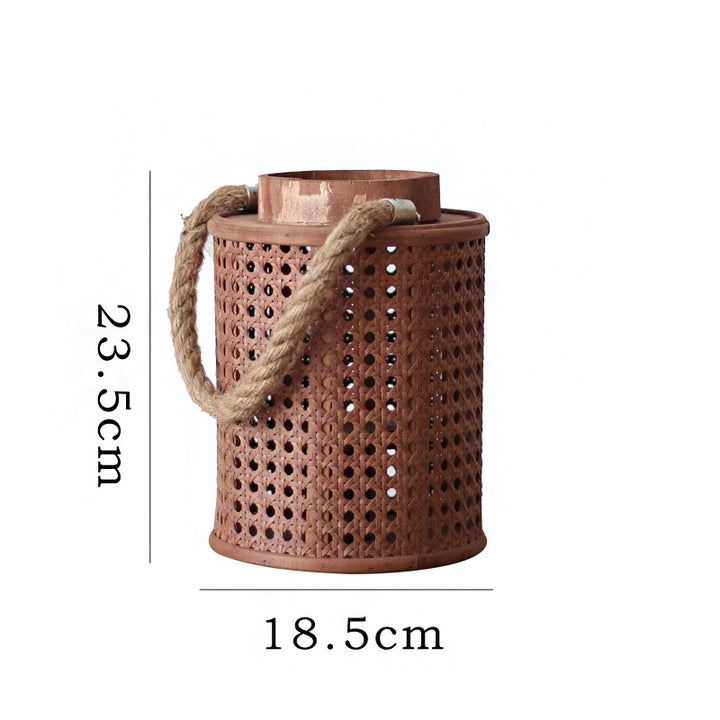 Decorative lantern holder made of natural material