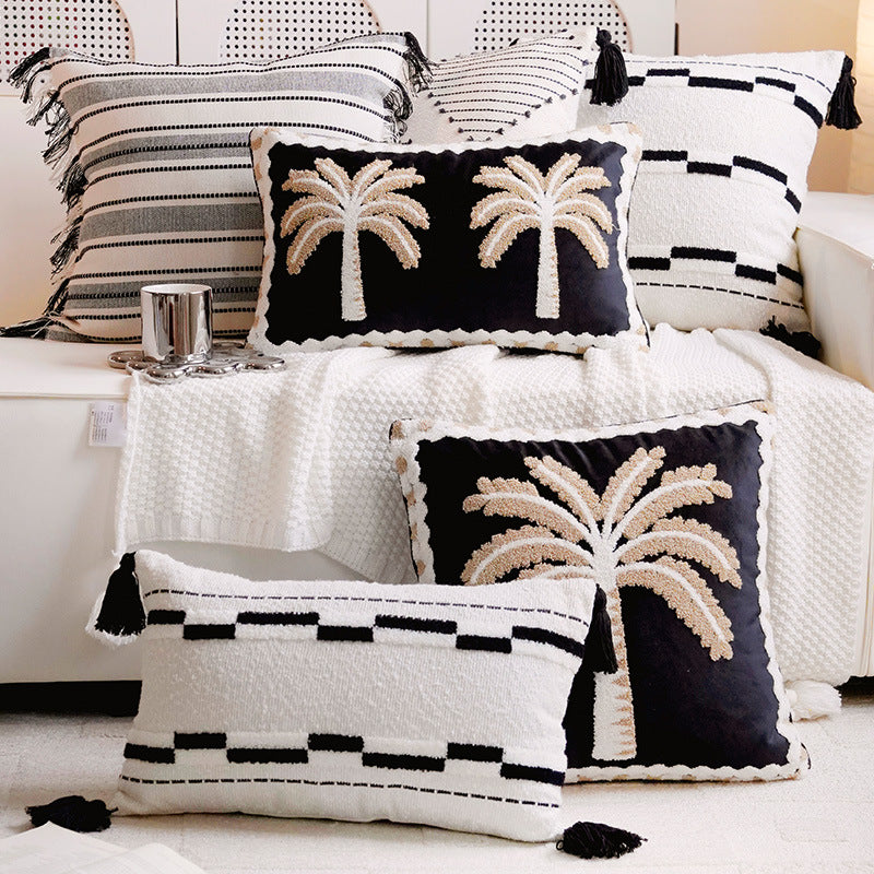 Decorative Palm Tree Pattern Throw Pillow