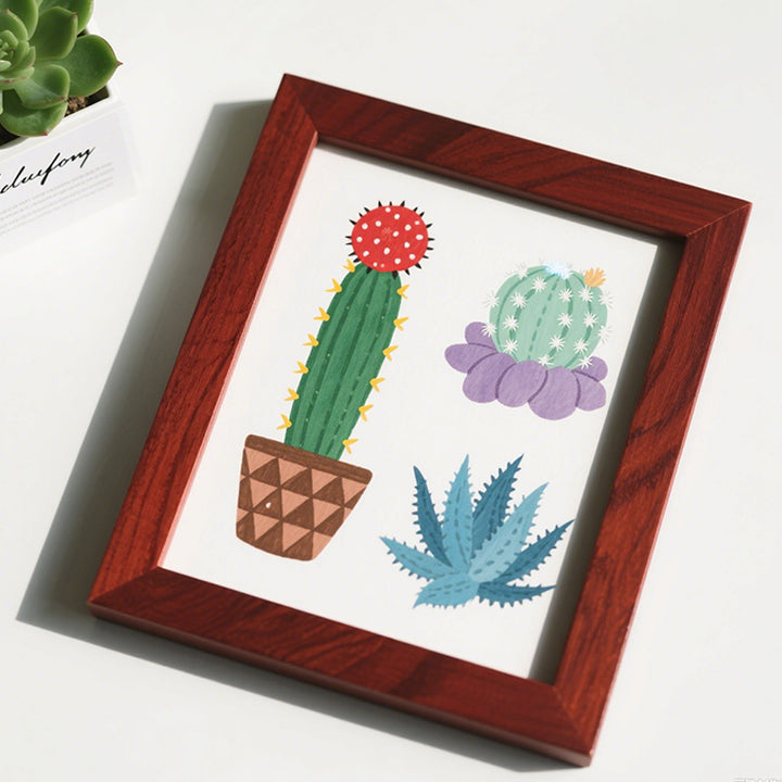 Decorative Framed Cactus Artwork