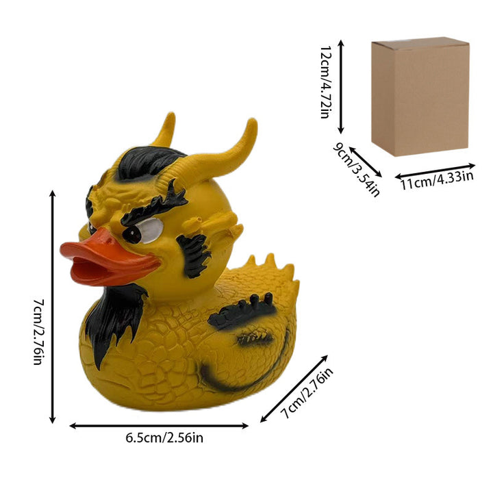 Decorative rubber duck with stylish haircut