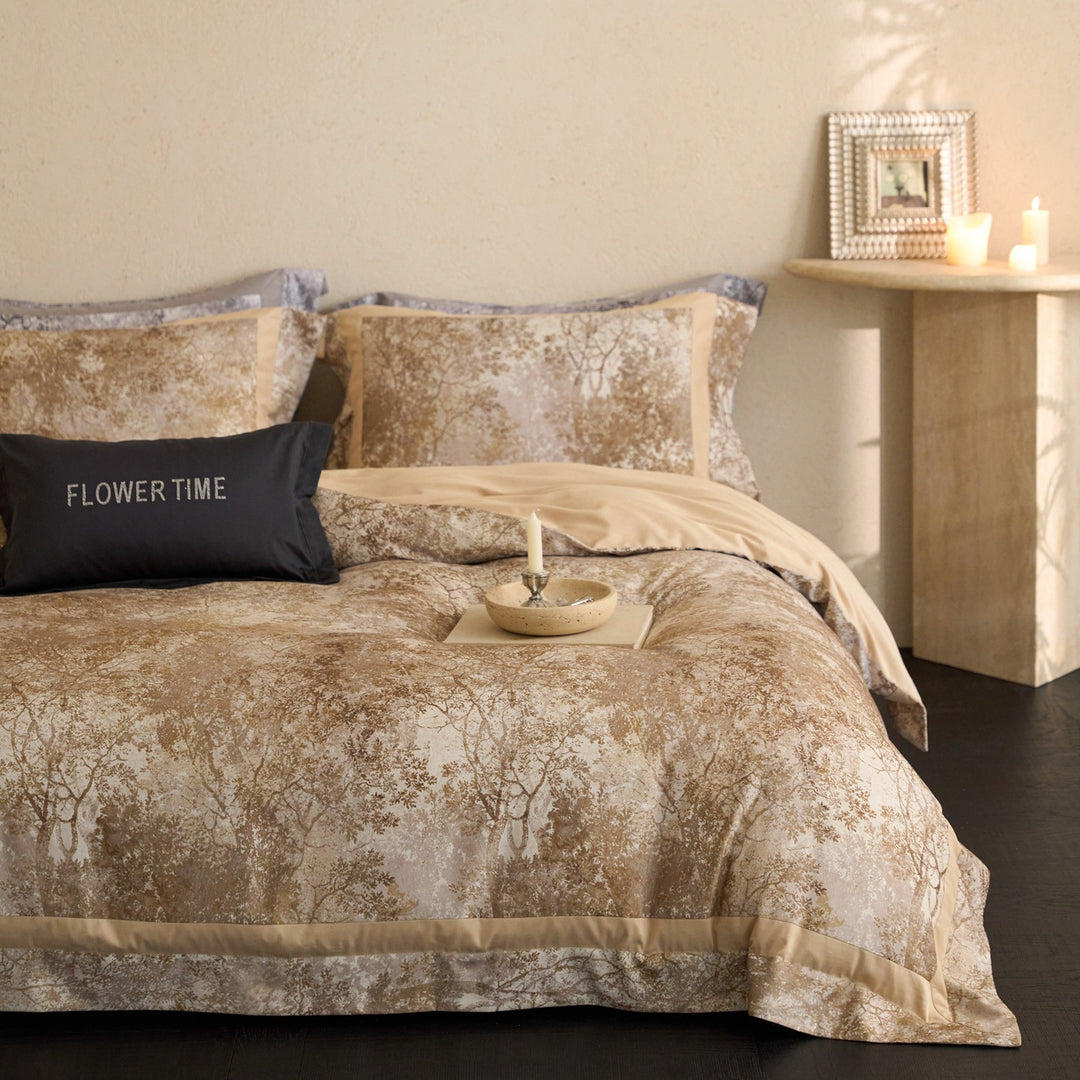 Decorative Luxury Floral Print Comforter Set Avarnia