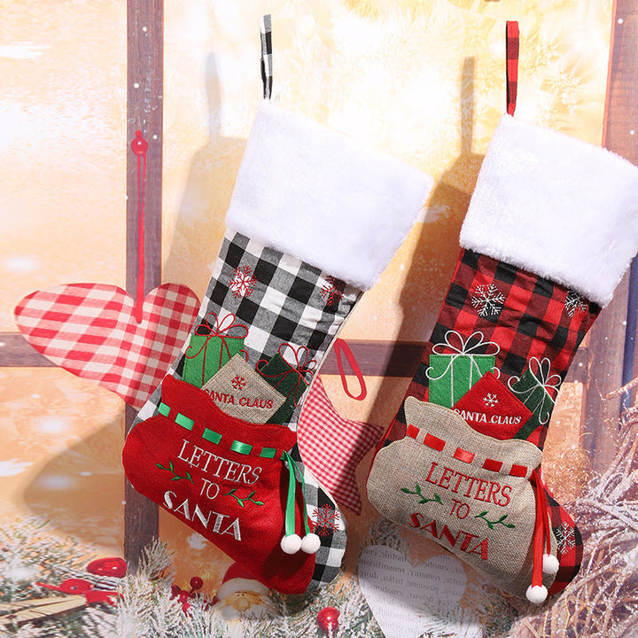 Festive Christmas stocking with classic motifs