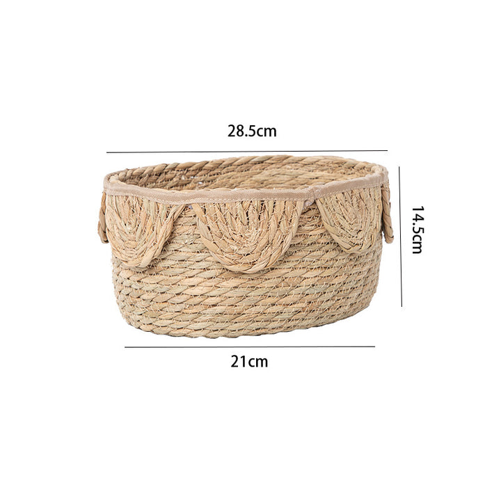 Stylish storage basket with wave rim