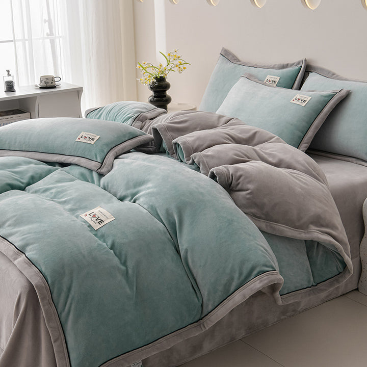 Plush Velvet Comforter Set