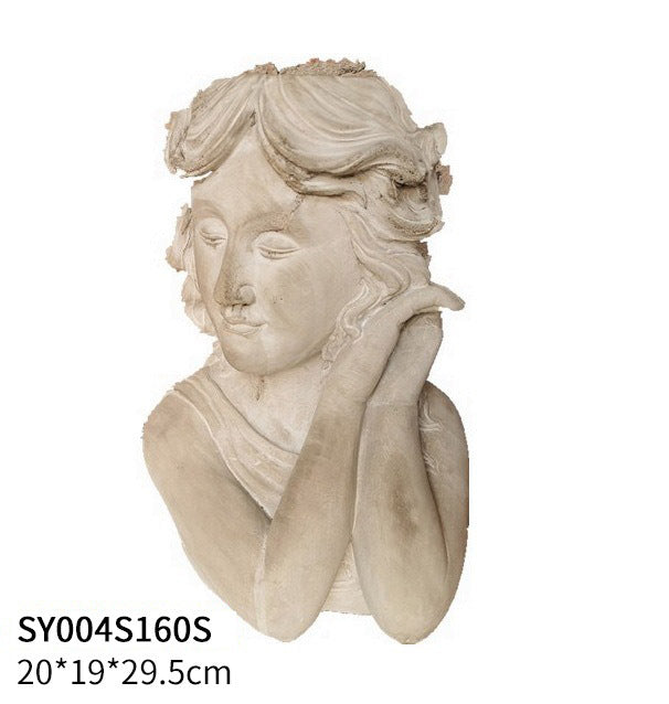 Artistic head sculpture flower pot