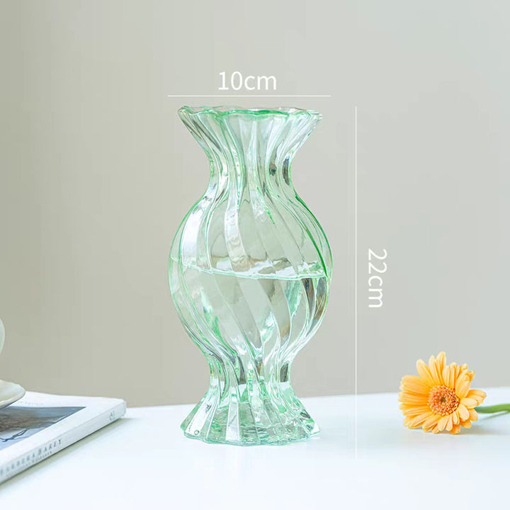 Decorative Spiral Glass Vase