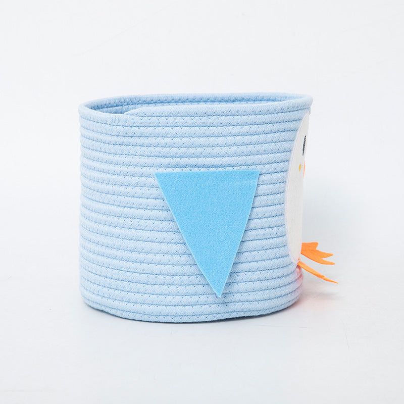 Playful storage basket in penguin design