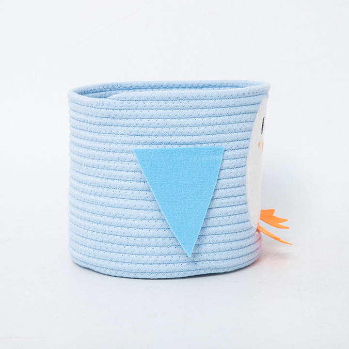 Playful storage basket in penguin design