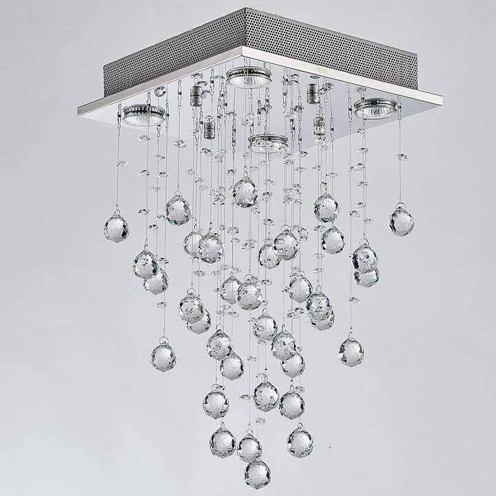 Crystal cascading ceiling light