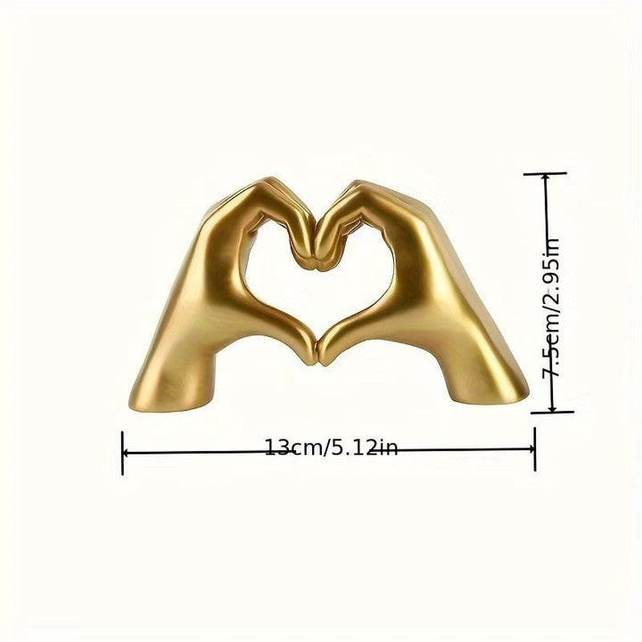 Decorative Heart-Hand Statue