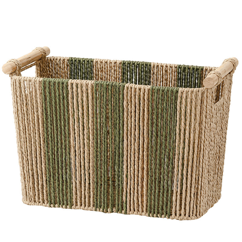 Elegant storage basket with sturdy handles