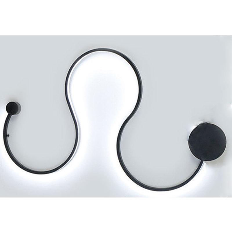 Sculptural LED Wave Wall Lamp