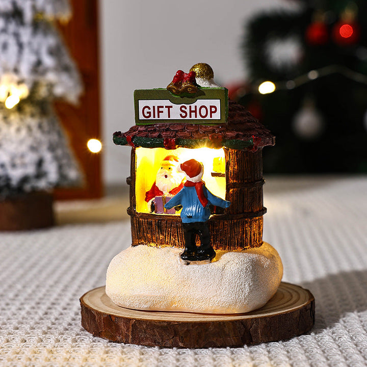 Illuminated Christmas village decoration