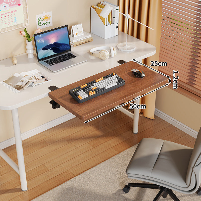 Long Under-Desk Pull-Out Sliding Keyboard and Work Surface Shelf