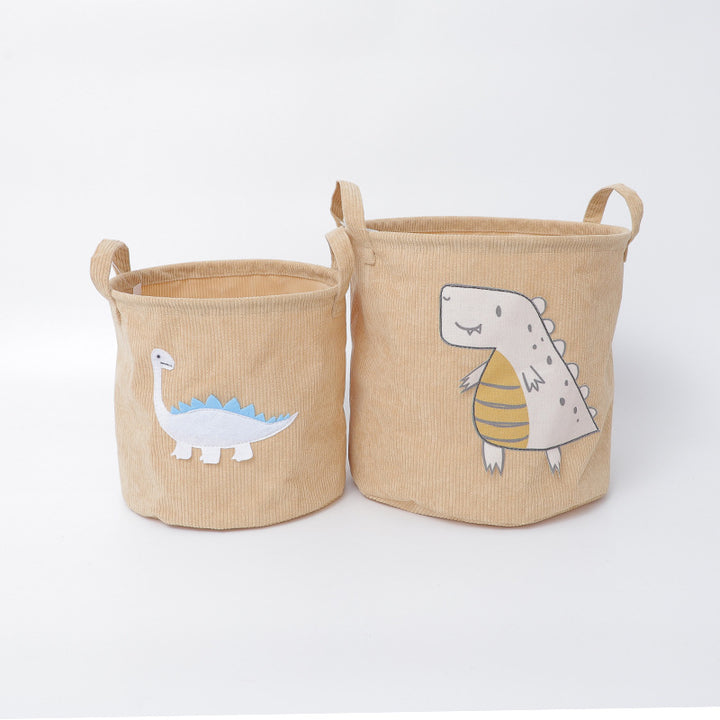 Fun storage basket with dinosaur motif