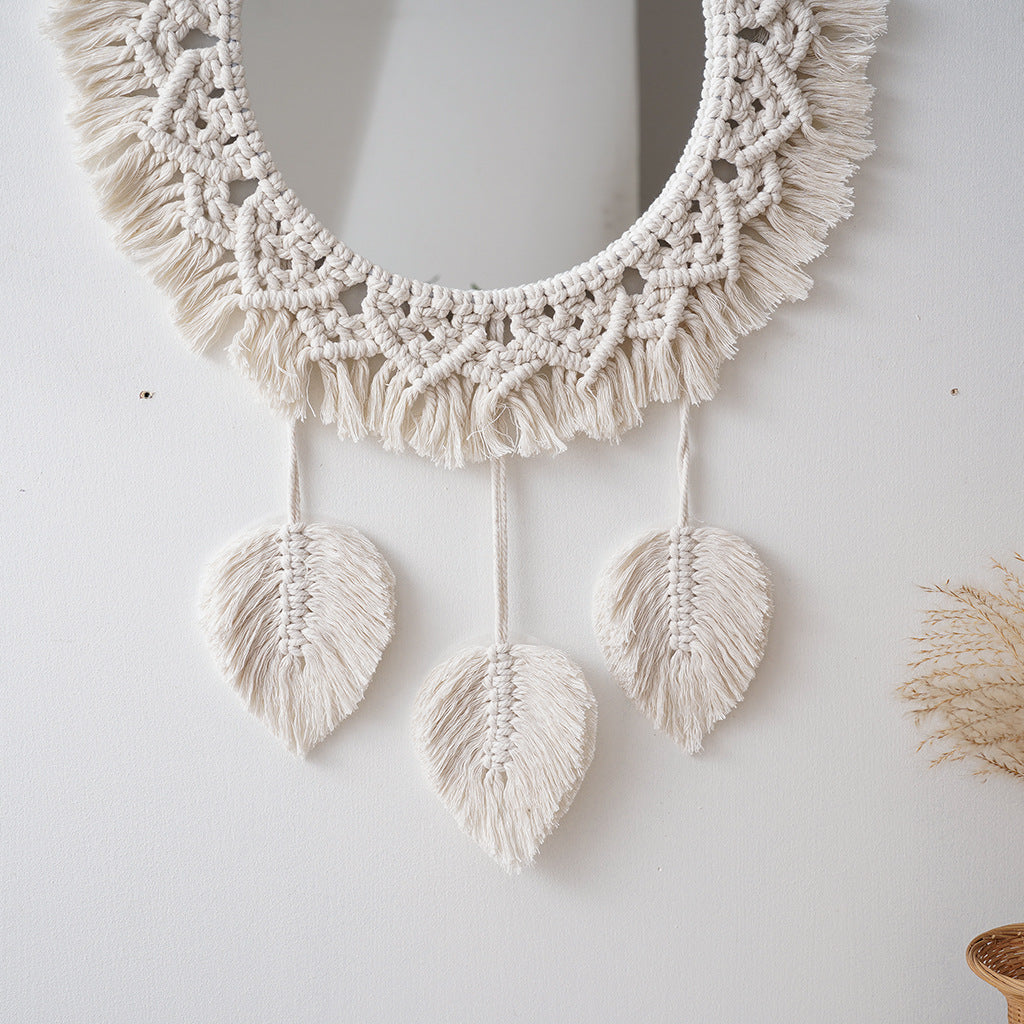 Decorative Macramé Round Wall Mirror