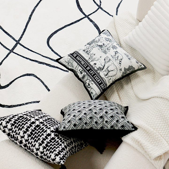 Artistic Animal-Themed Decorative Pillow