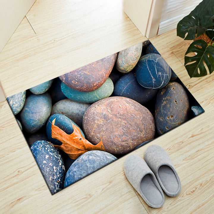 Stone-Inspired Decorative Floor Mat