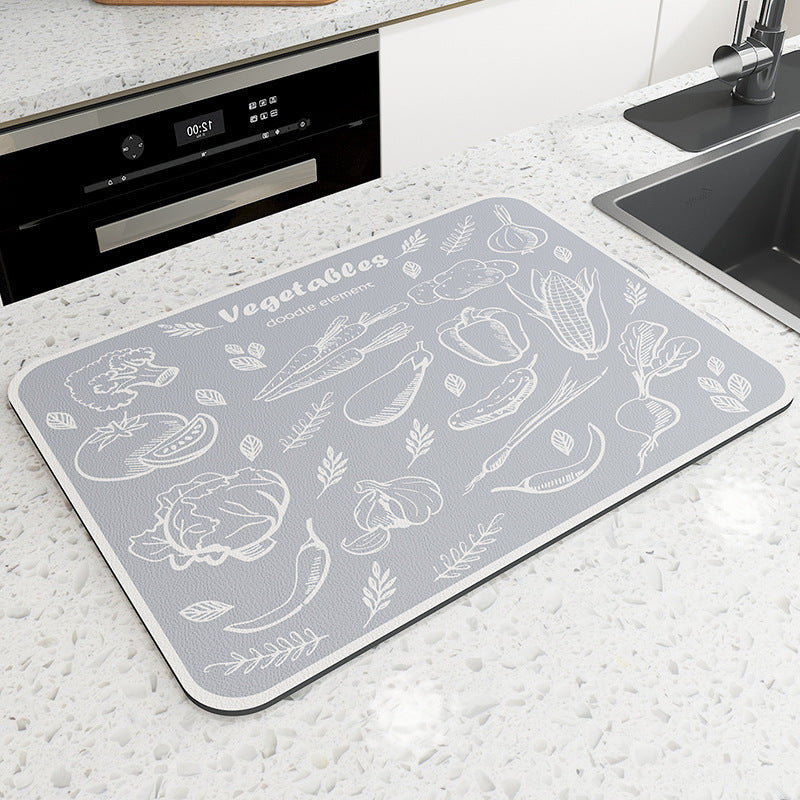 Vintage Mosaic Kitchen Counter Mat