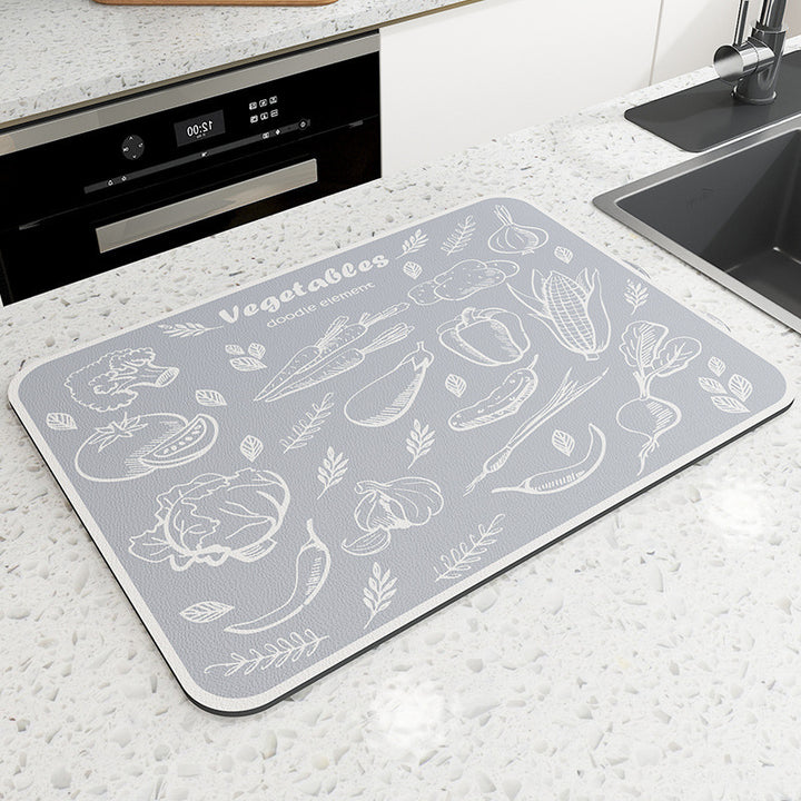 Vintage Mosaic Kitchen Counter Mat