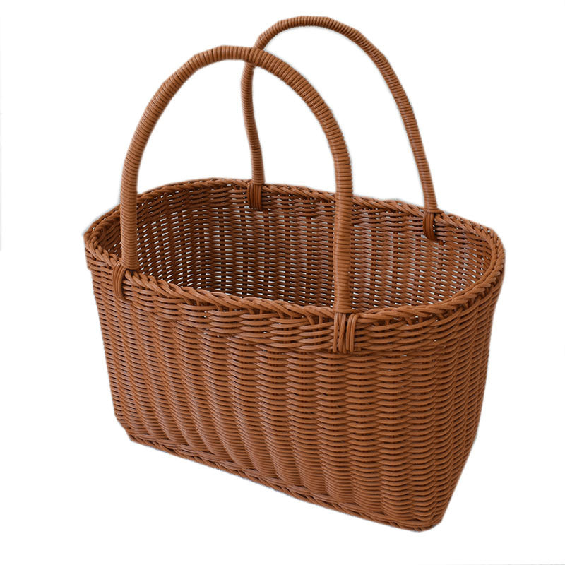 Woven Rattan Storage Basket