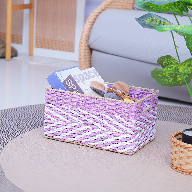 Braided storage basket