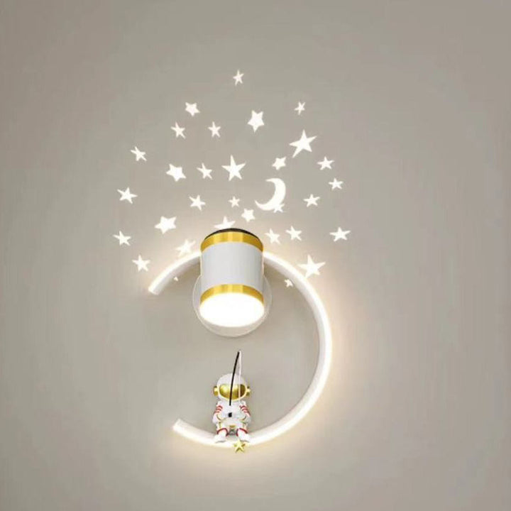 Astronaut Half Moon LED Wall Light Night Light