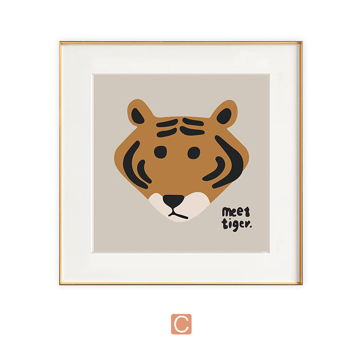 Framed Bear-Themed Art Print