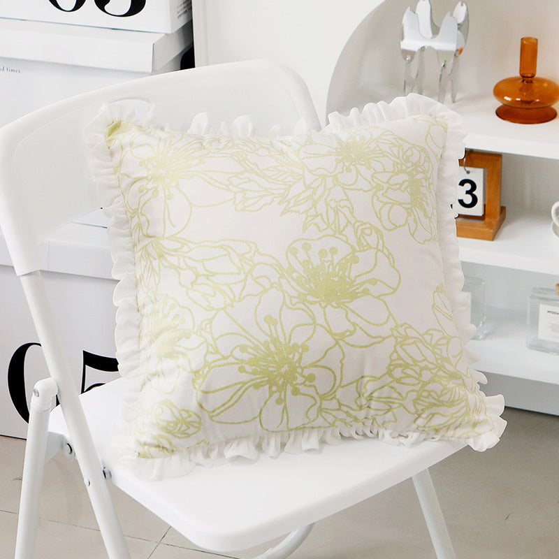 Decorative Floral Pattern Throw Pillow