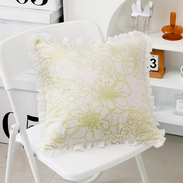 Decorative Floral Pattern Throw Pillow