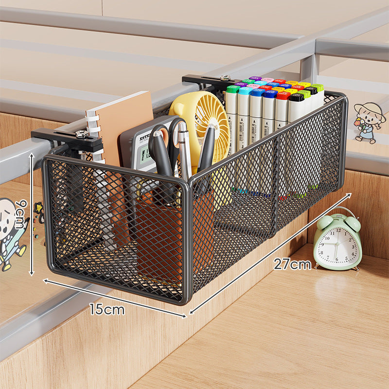 Clamp-On Cubicle Divider Hanging Mesh Desk Storage Basket