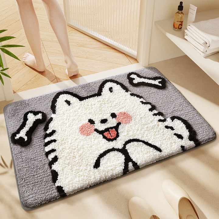 Cat-Themed Plush Bath Mat