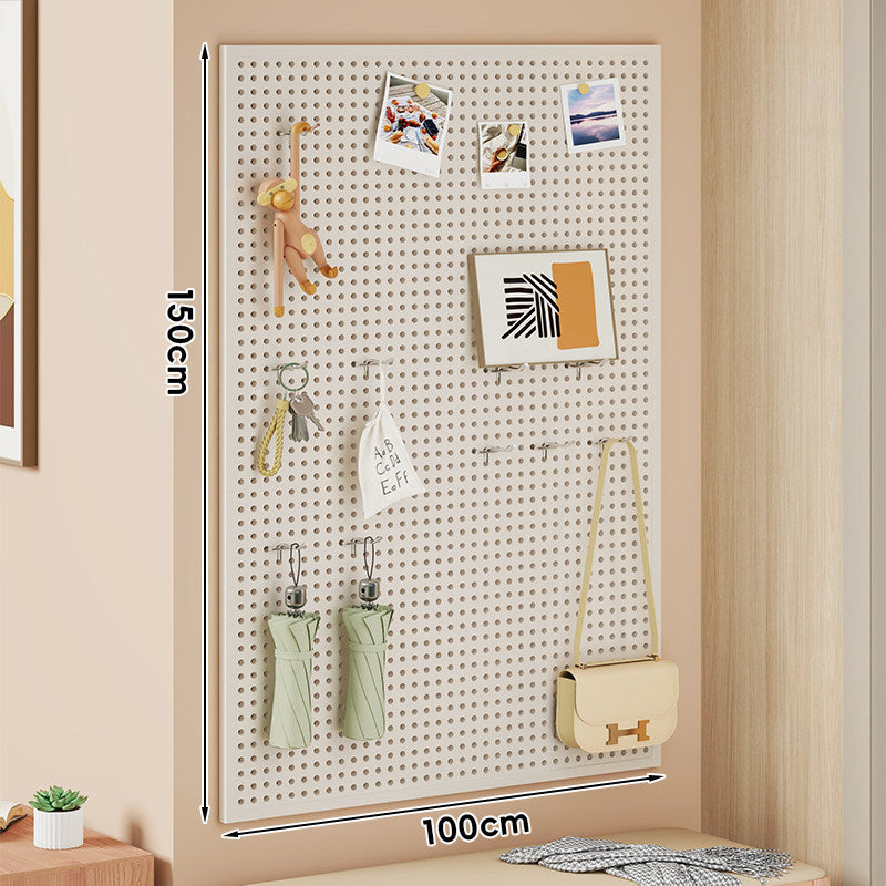 Wall-Mounted Perforated Metal Pegboard Organizer Panel
