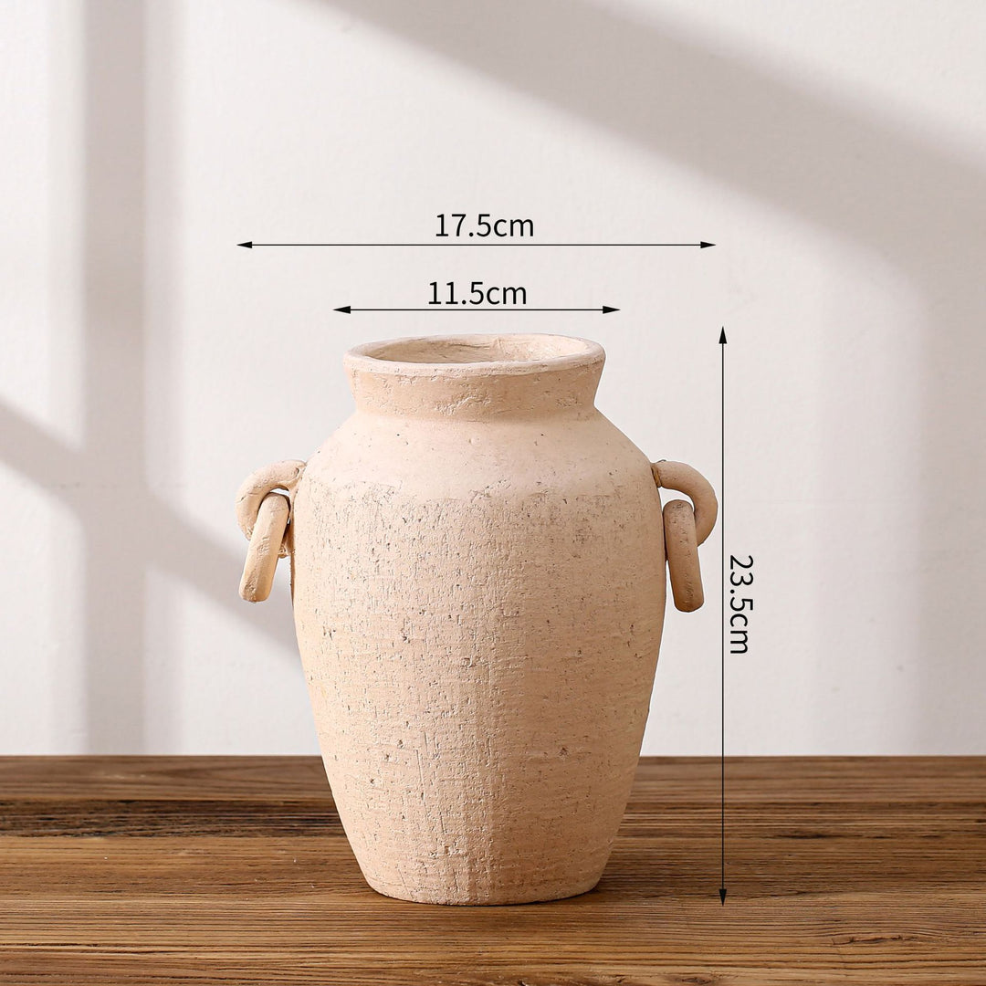 Antique ceramic vase with texture