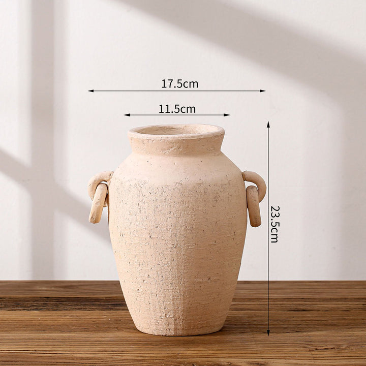 Antique ceramic vase with texture