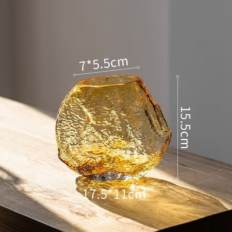 Handcrafted Textured Glass Vase
