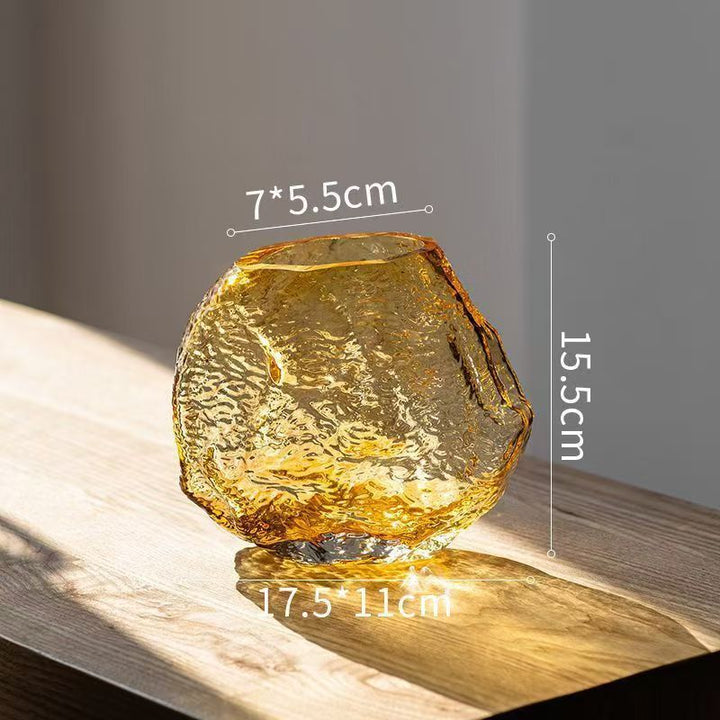 Handcrafted Textured Glass Vase