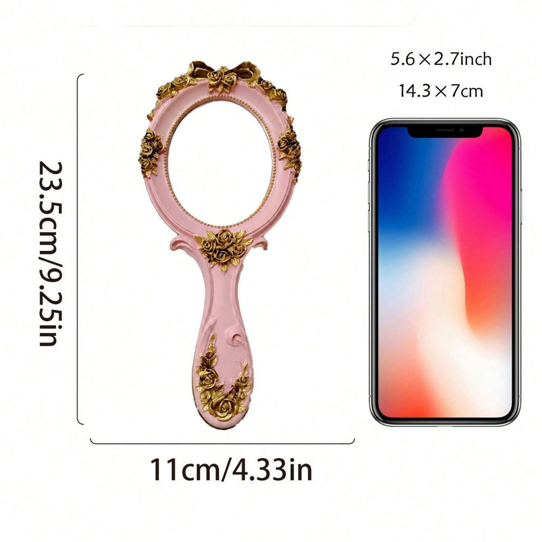 Vintage Floral Hand Mirror
