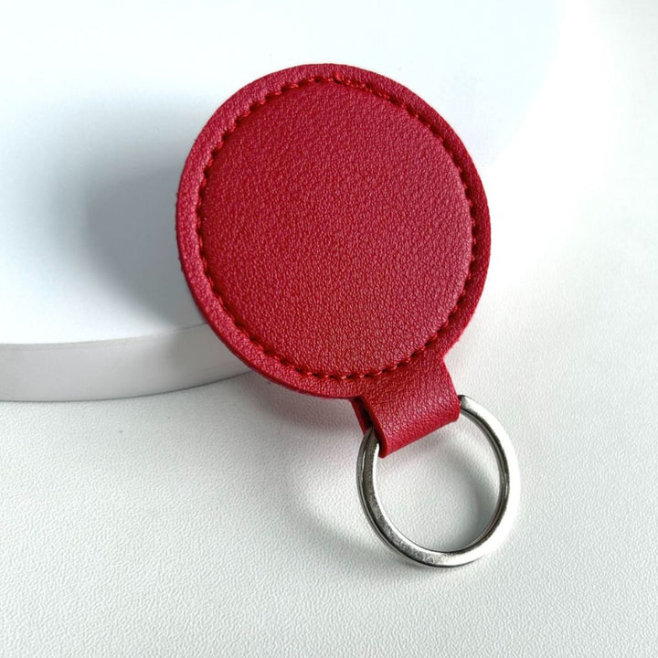 Round Leather Keyring